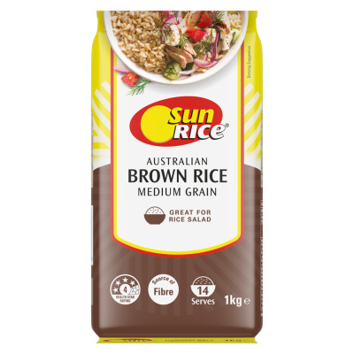 SunRice Australian Medium Grain Brown Rice 1kg