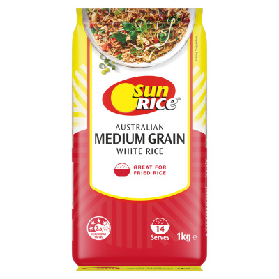 SunRice Australian Medium Grain White Rice 1kg