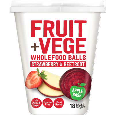 Tasti Fruit + Vege Strawberry & Beetroot Wholefood Balls 207g
