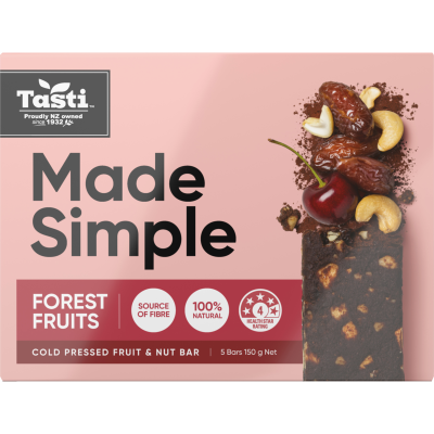 Tasti Made Simple Forest Fruits Wholefood Bars 5 x 30g