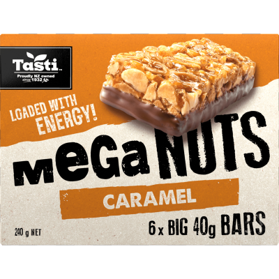 Tasti Meganuts Caramel Bars 6 x 40g
