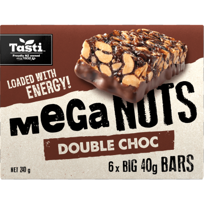 Tasti Meganuts Double Choc Bars 6 x 40g