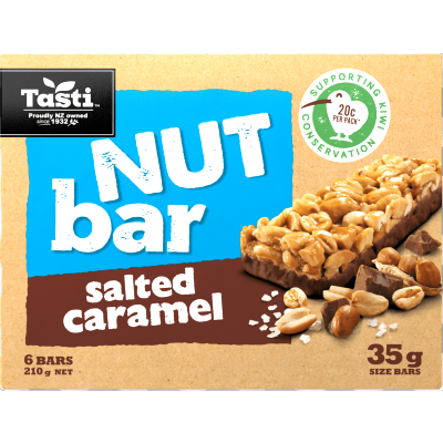 Tasti Salted Caramel Nut Bars 6 x 35g