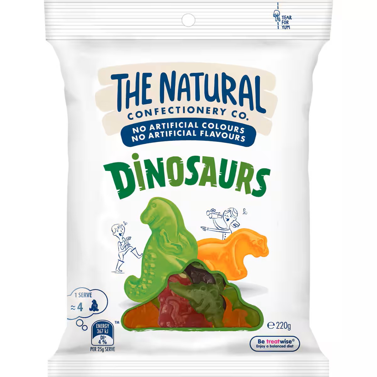 The Natural Confectionery Co. Dinosaurs 220g