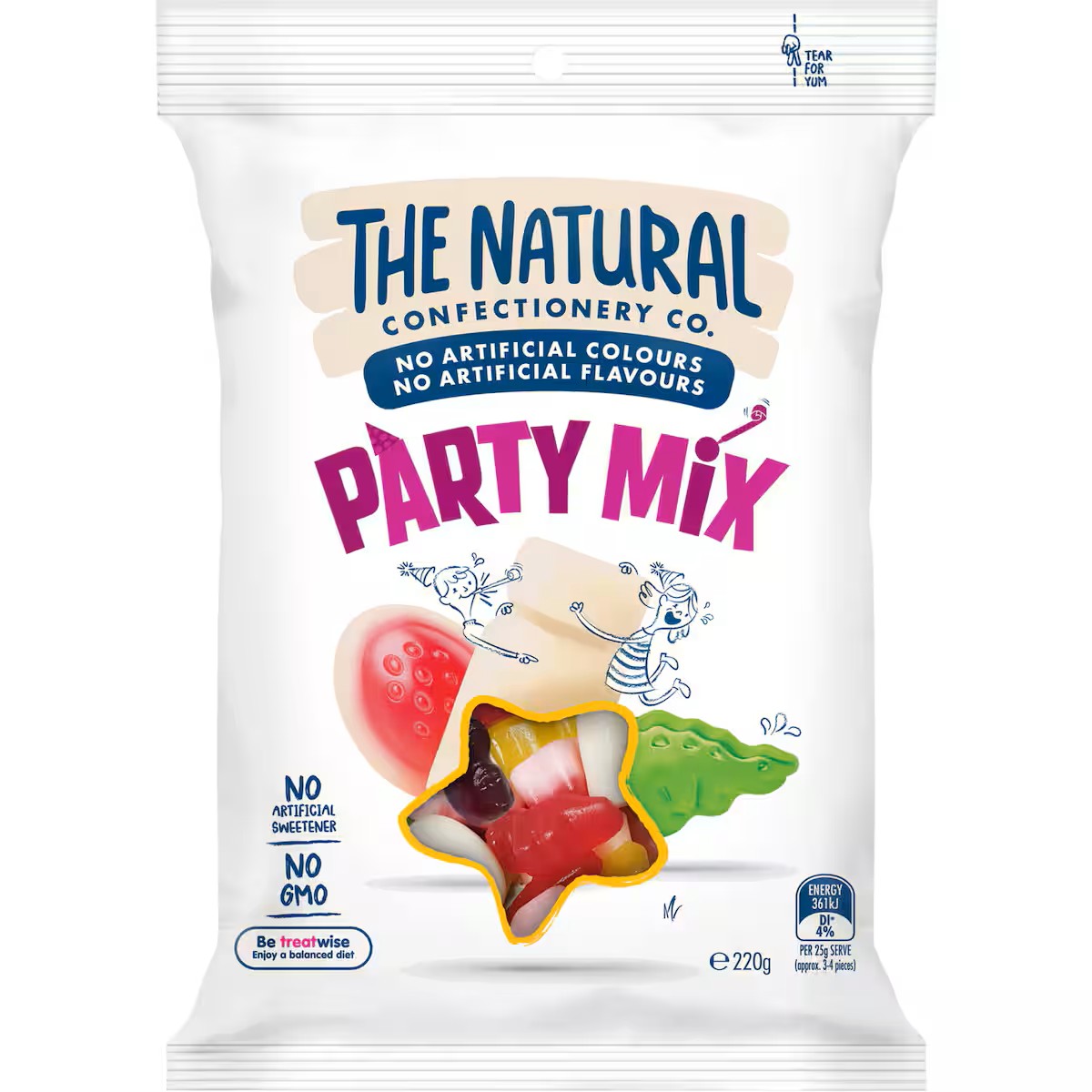 The Natural Confectionery Co. Party Mix 220g