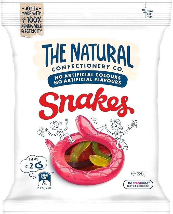 The Natural Confectionery Co. Snakes 25% Less Sugar 230g
