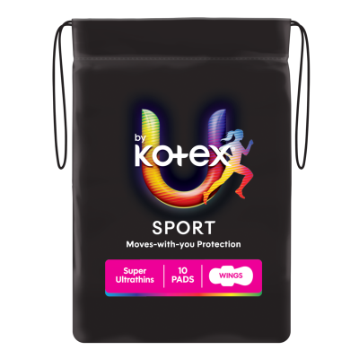 U By Kotex Sport Ultrathins Super Pads With Wings 10pk
