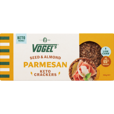 Vogel's Seed & Almond Keto Parmesan Crackers 100g