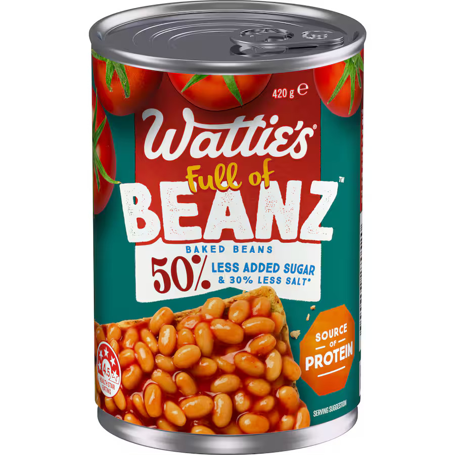 Wattie's Baked Beans 50% Less Added Sugar 420g