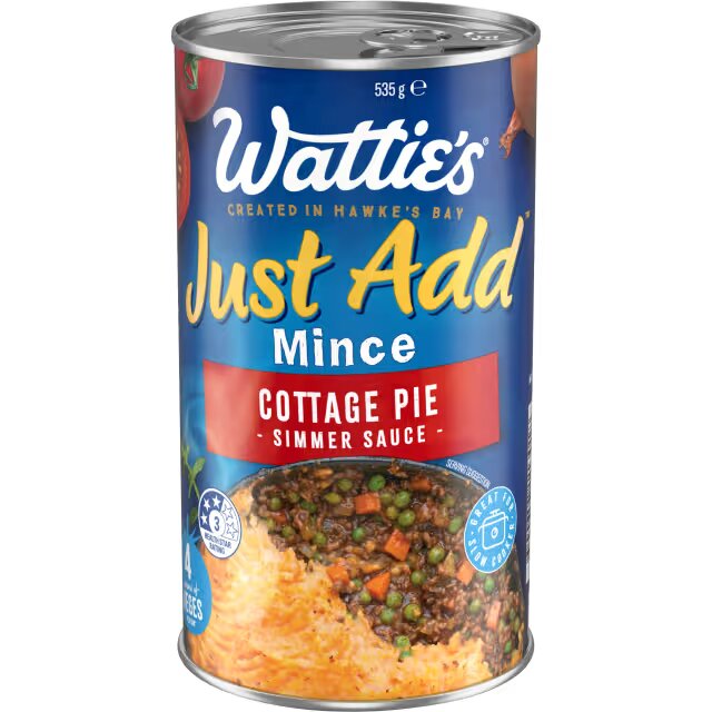 Wattie's Just Add Mince Simmer Sauce Cottage Pie 535g