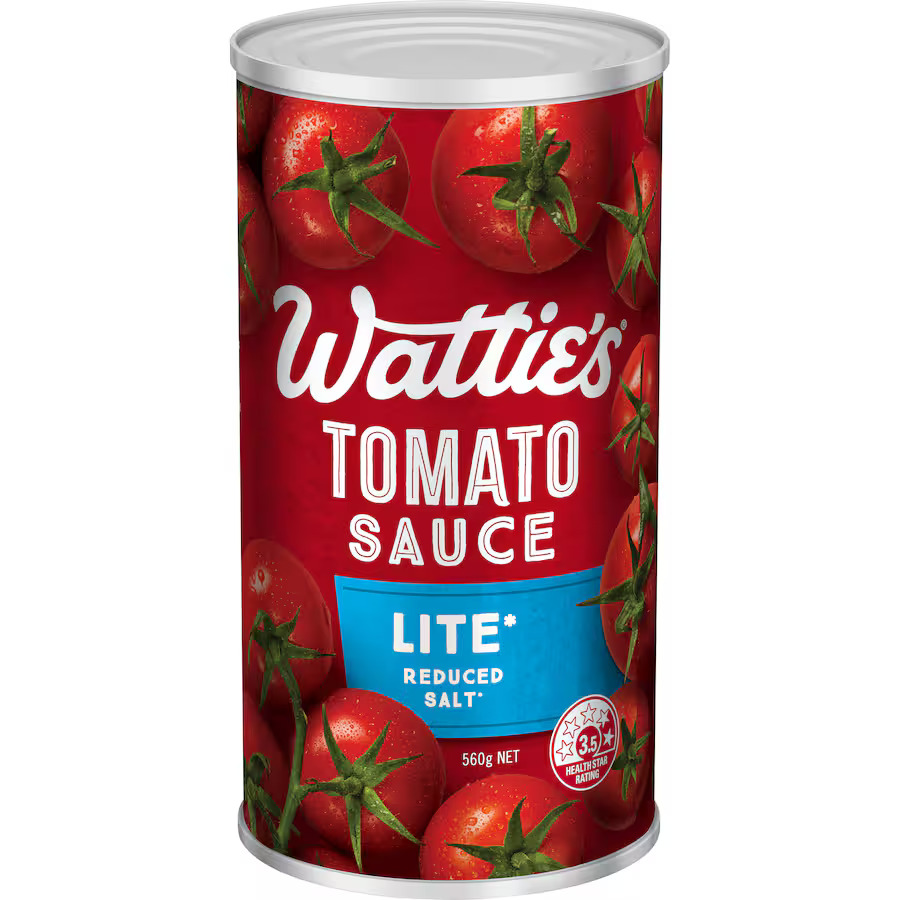 Wattie's Lite Reduced Salt Tomato Sauce 560g