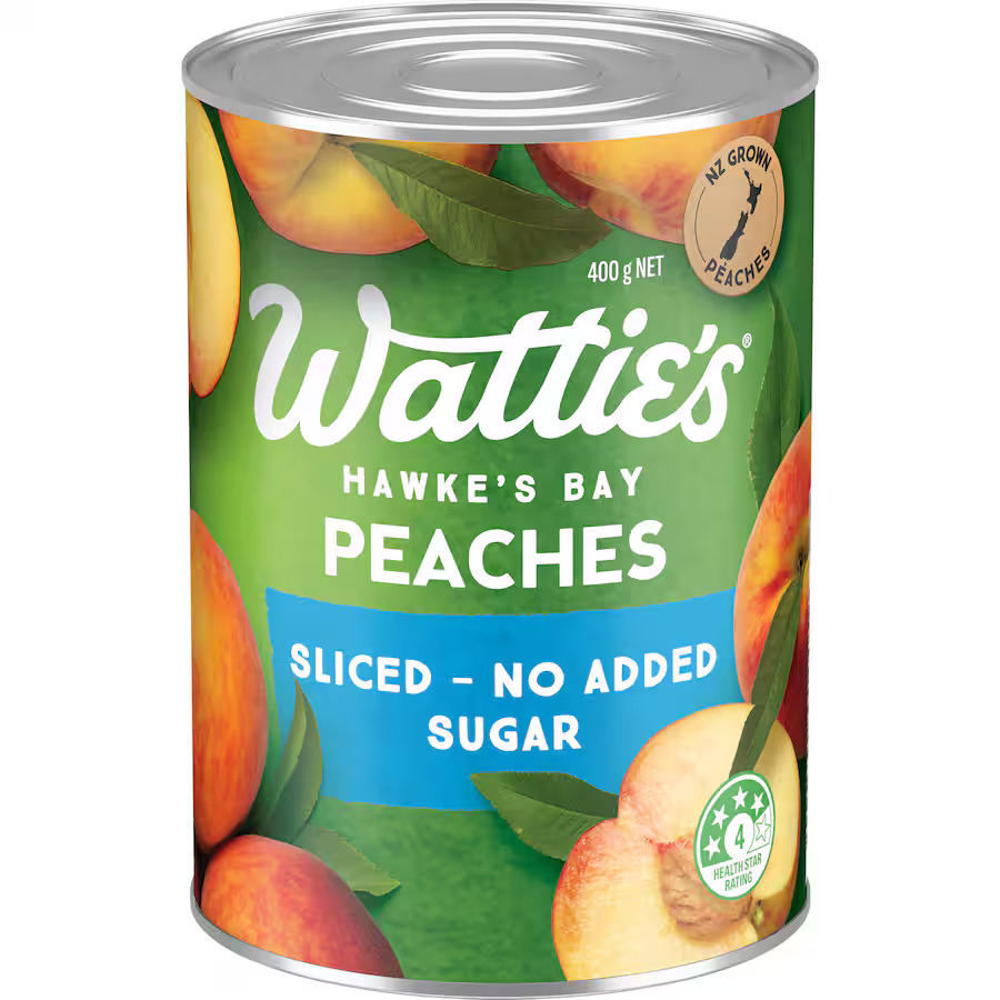 Wattie's Peach Slices With No Added Sugar 400g
