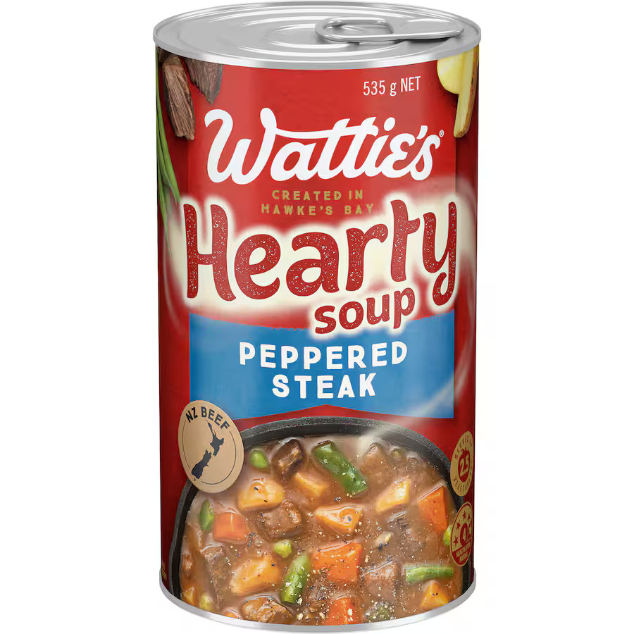 Wattie's Peppered Steak Hearty Soup 535g