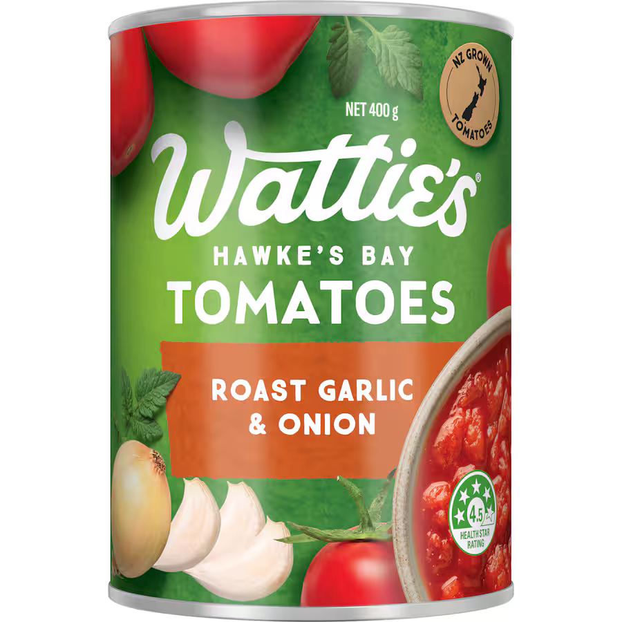 Wattie's Roast Garlic & Onion Tomatoes 400g