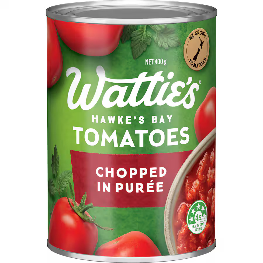 Wattie's Tomatoes Chopped In Puree 400g
