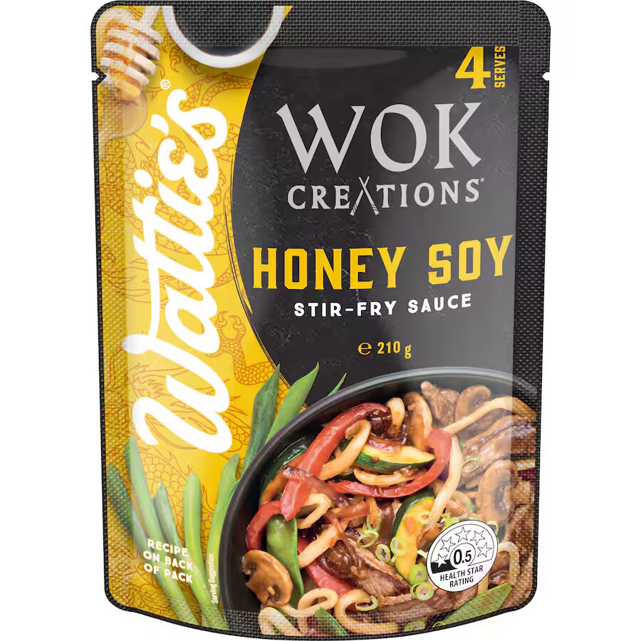 Wattie's Wok Creations Honey Soy Stir-Fry Sauce 210g