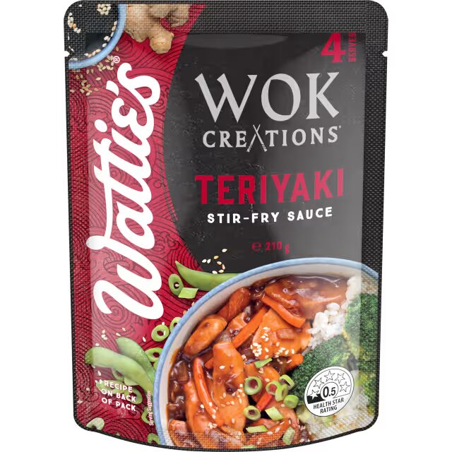 Wattie's Wok Creations Teriyaki Stir Fry Sauce 210g