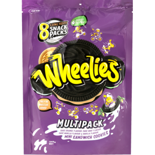 Wheelies Variety Mini Sandwich Cookies Multipack 240g