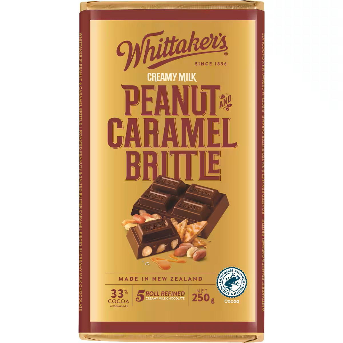 Chocolate Block Whittaker's Peanut Caramel Brittle Creamy Milk 250g