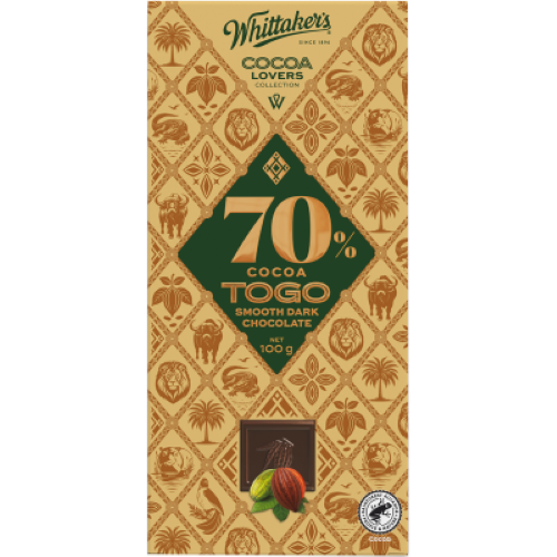 Chocolate Block Whittaker's Cocoa Lovers Dark 70% Togo 100g