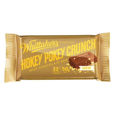 Whittaker's Hokey Pokey Crunch 33% Cocoa Milk Chocolate Bar 50g