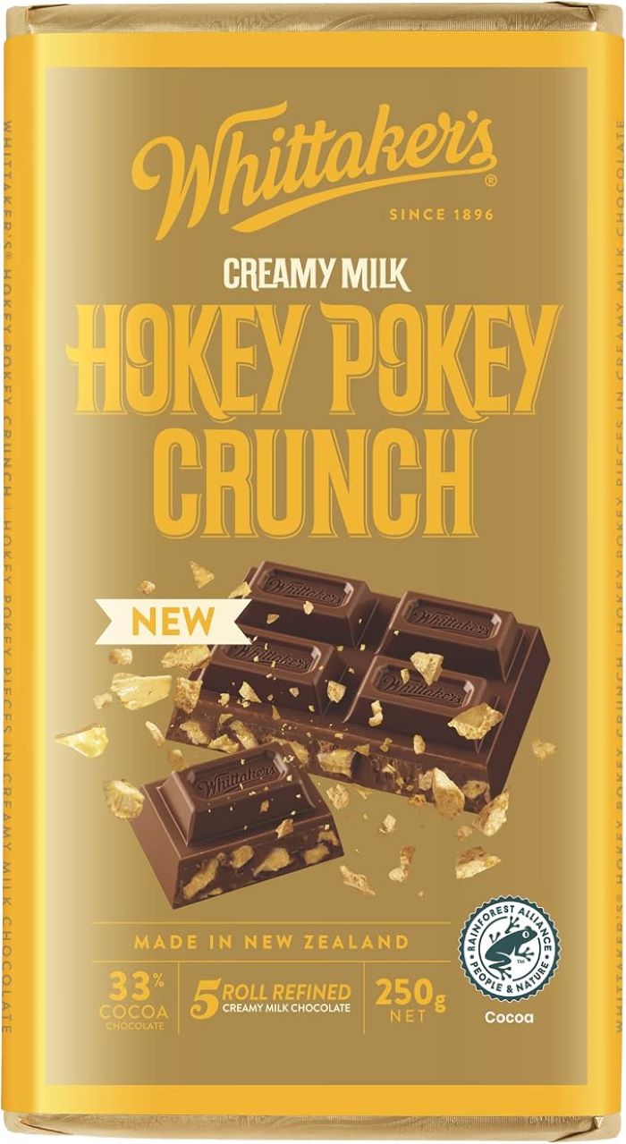 Chocolate Block Whittaker's Hokey Pokey Crunch 33% Cocoa Milk 250g