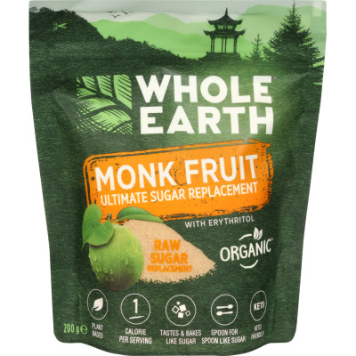 Whole Earth Monk Fruit Ultimate Raw Sugar Replacement 200g