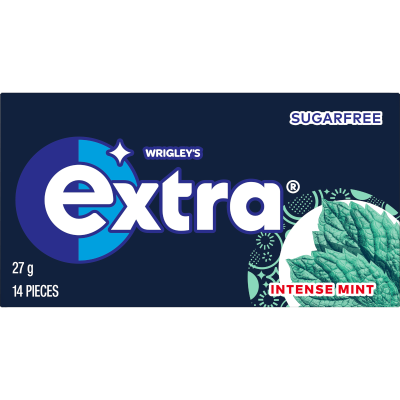 Wrigley's Extra Intense Mint Sugar Free Chewing Gum 14pk