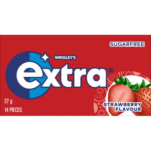 Wrigley's Extra Strawberry Sugar Free Chewing Gum 27g