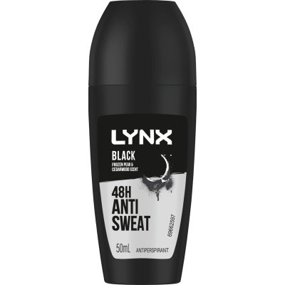 Lynx Black Frozen Pear & Cedarwood 48Hr Antiperspirant Roll-On 50ml