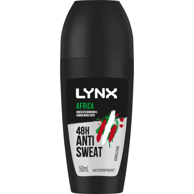 Lynx Africa Squeezed Mandarin & Sandalwood 48Hr Antiperspirant Roll-On