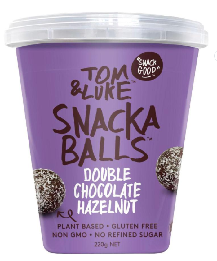 Tom & Luke Double Chocolate Hazelnut Snackaballs 220g