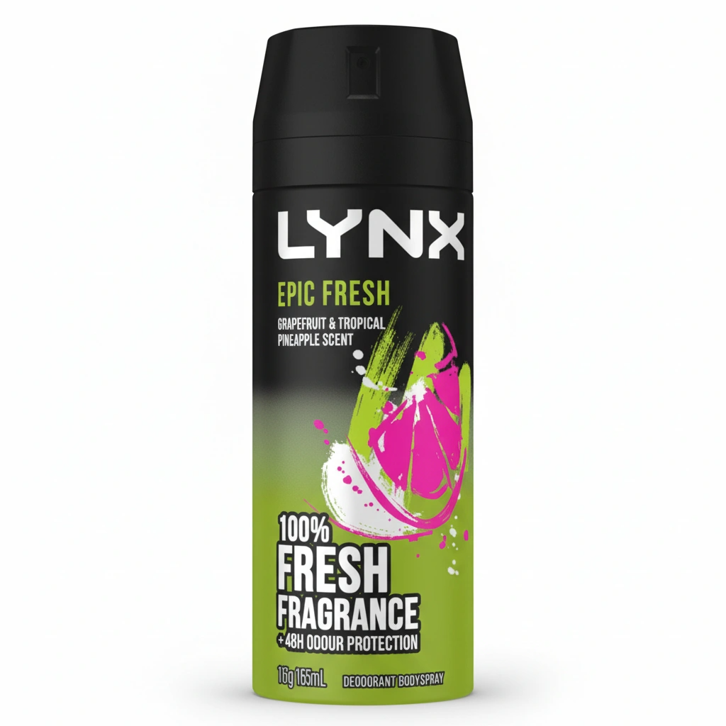 Lynx Epic Fresh Body Spray – Energize Your Day with Zesty Freshness