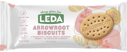 Leda Gluten Free Arrowroot Biscuits 205g