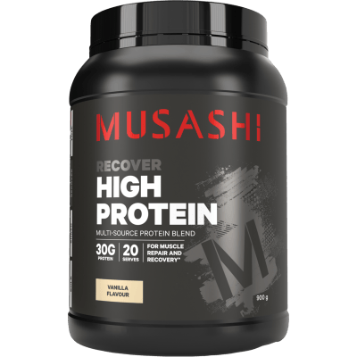 Musashi Recover High Protein Vanilla Flavour Powder 900g