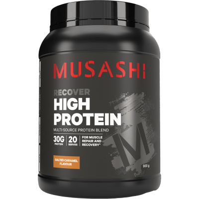 Musashi Recover High Protein Salted Caramel Flavour Powder 900g
